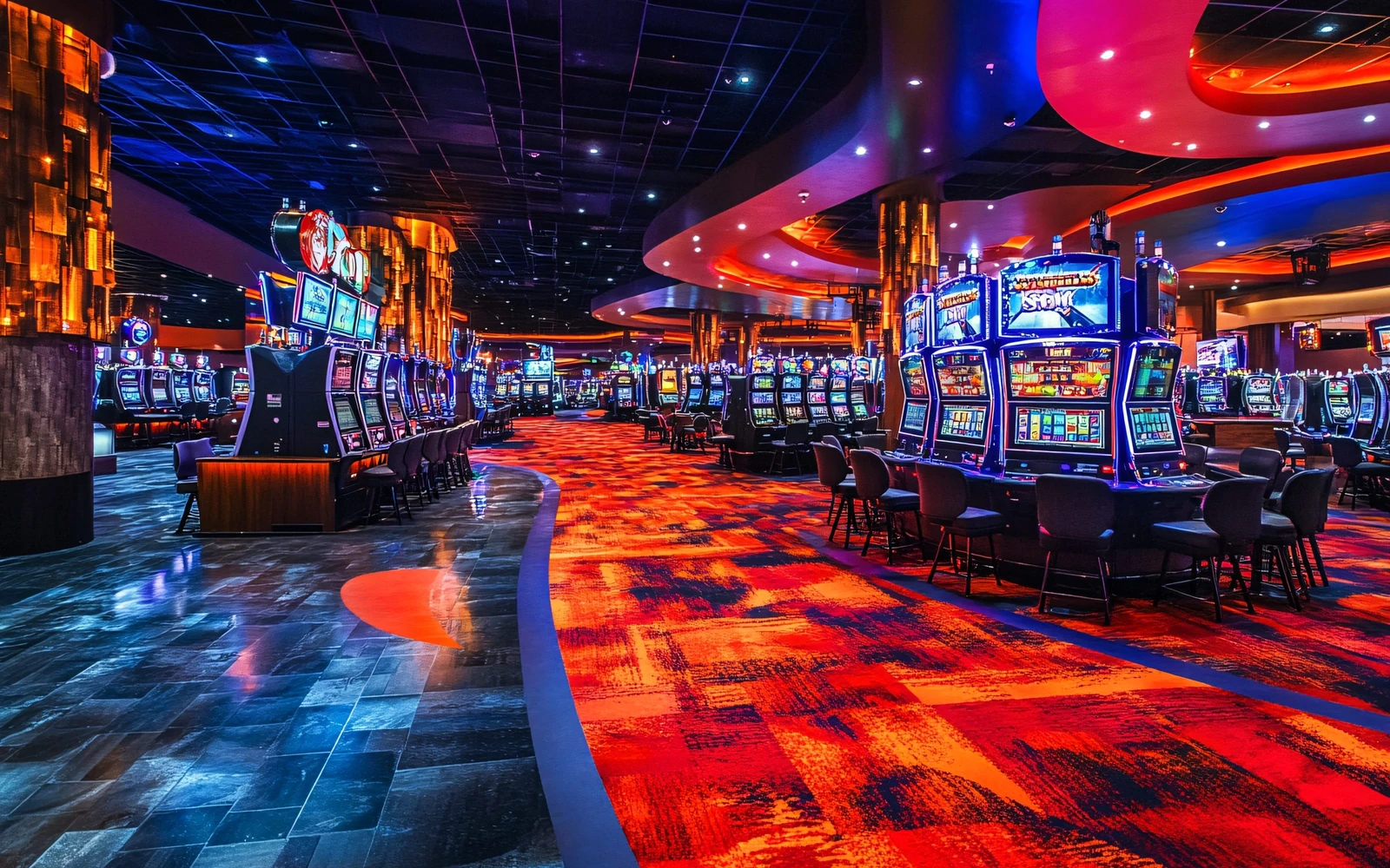 Kartu angka dan antarmuka permainan bingo pada layar digital